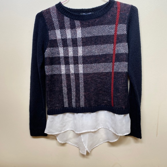Como Black Sweaters - Como Black | Blue Plaid Sweater